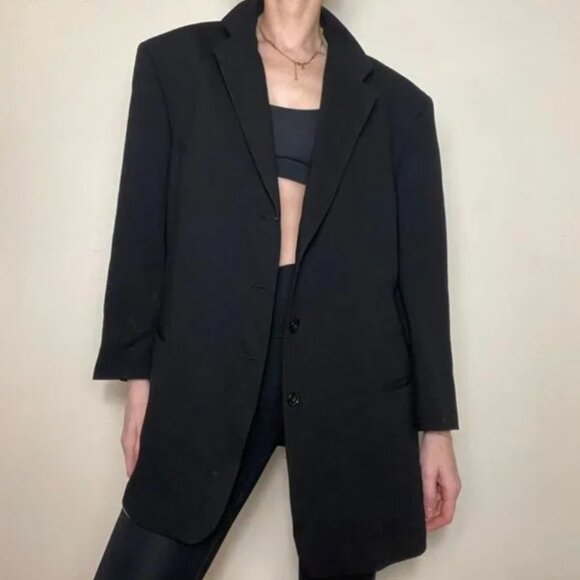 Vintage black givenchy wool blazer - Picture 3 of 4